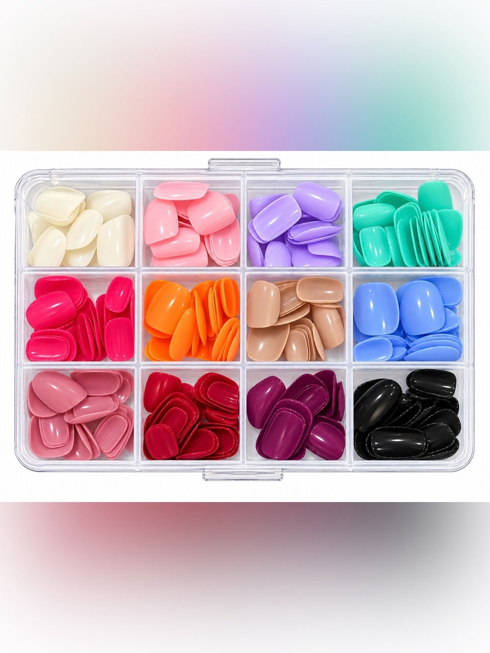 12 Press On Nails with Storage Container